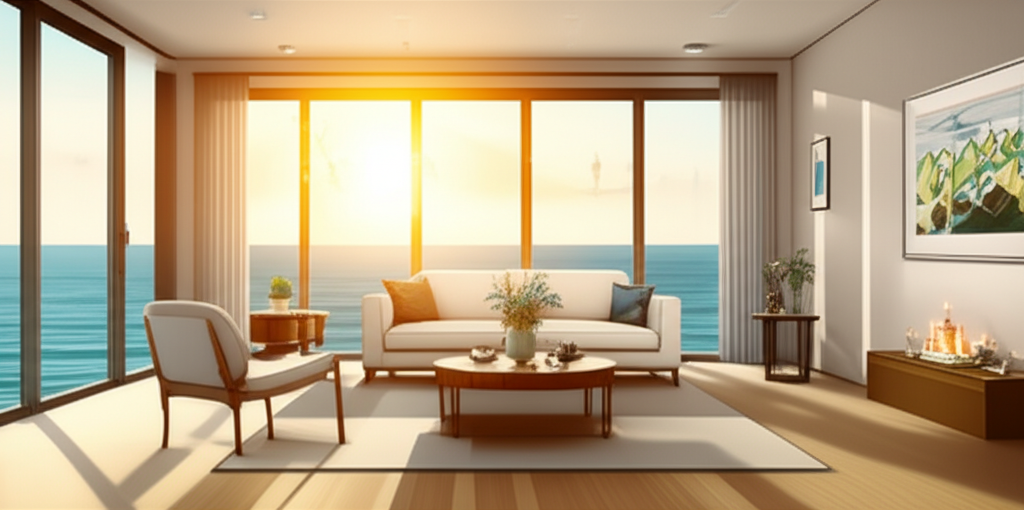 Clean modern home interior background